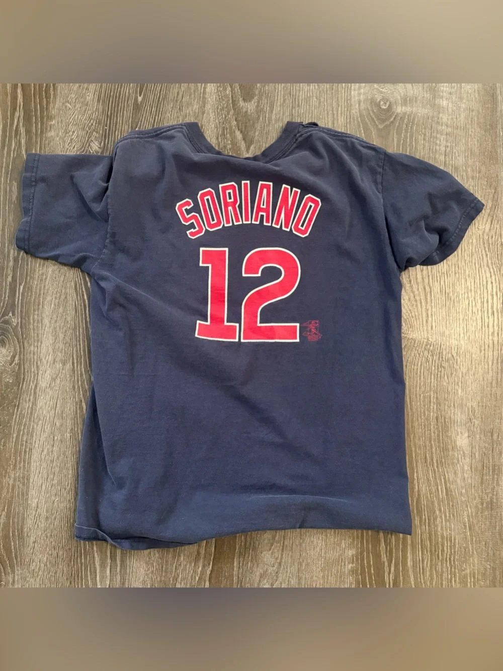Cubs Navy graphic Baby tee